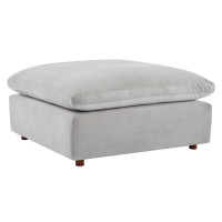 Modway EEI-4365-LGR Light Gray Commix Down Filled Overstuffed Performance Velvet Ottoman