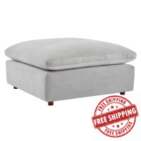 Modway EEI-4365-LGR Light Gray Commix Down Filled Overstuffed Performance Velvet Ottoman