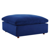 Modway EEI-4365-NAV Navy Commix Down Filled Overstuffed Performance Velvet Ottoman