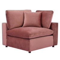 Modway EEI-4366-DUS Dusty Rose Commix Down Filled Overstuffed Performance Velvet Corner Chair