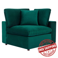 Modway EEI-4366-GRN Green Commix Down Filled Overstuffed Performance Velvet Corner Chair