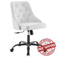 Modway EEI-4369-BLK-WHI Black White Distinct Tufted Swivel Upholstered Office Chair