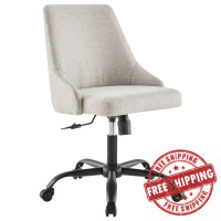 Modway EEI-4371-BLK-BEI Black Beige Designate Swivel Upholstered Office Chair