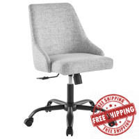 Modway EEI-4371-BLK-LGR Black Gray Designate Swivel Upholstered Office Chair