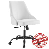 Modway EEI-4371-BLK-WHI Black White Designate Swivel Upholstered Office Chair