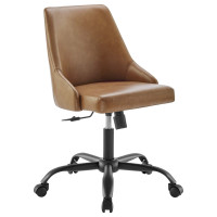 Modway EEI-4372-BLK-TAN Black Tan Designate Swivel Vegan Leather Office Chair