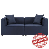 Modway EEI-4377-NAV Navy Saybrook Outdoor Patio Upholstered 2-Piece Sectional Sofa Loveseat