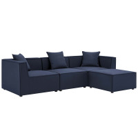 Modway EEI-4380-NAV Navy Saybrook Outdoor Patio Upholstered 4-Piece Sectional Sofa