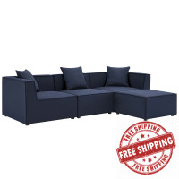 Modway EEI-4380-NAV Navy Saybrook Outdoor Patio Upholstered 4-Piece Sectional Sofa