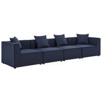 Modway EEI-4381-NAV Navy Saybrook Outdoor Patio Upholstered 4-Piece Sectional Sofa