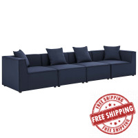 Modway EEI-4381-NAV Navy Saybrook Outdoor Patio Upholstered 4-Piece Sectional Sofa