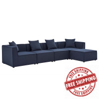 Modway EEI-4382-NAV Navy Saybrook Outdoor Patio Upholstered 5-Piece Sectional Sofa