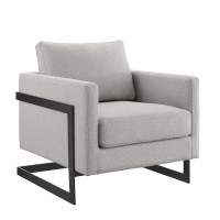 Modway EEI-4391-BLK-CAM Black Camel Posse Upholstered Fabric Accent Chair