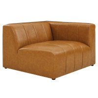 Modway EEI-4395-TAN Tan Bartlett Vegan Leather Right-Arm Chair