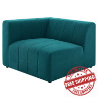 Modway EEI-4396-TEA Teal Bartlett Upholstered Fabric Left-Arm Chair