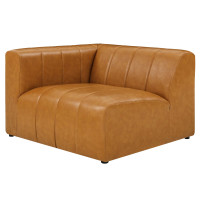 Modway EEI-4397-TAN Tan Bartlett Vegan Leather Left-Arm Chair