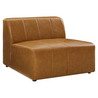 Modway EEI-4399-TAN Tan Bartlett Vegan Leather Armless Chair