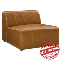 Modway EEI-4399-TAN Tan Bartlett Vegan Leather Armless Chair