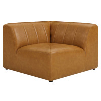 Modway EEI-4403-TAN Tan Bartlett Vegan Leather Corner Chair