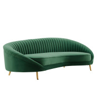 Modway EEI-4405-EME Emerald Camber Channel Tufted Performance Velvet Sofa