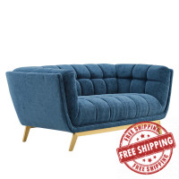 Modway EEI-4411-NAV Navy Bestow Crushed Performance Velvet Loveseat