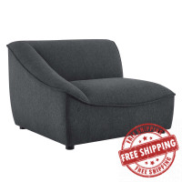 Modway EEI-4415-CHA Charcoal Comprise Left-Arm Sectional Sofa Chair