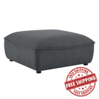 Modway EEI-4419-CHA Charcoal Comprise Sectional Sofa Ottoman