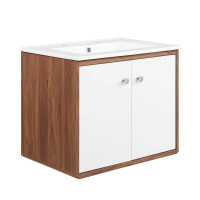 Modway EEI-4431-WAL-WHI Walnut White Transmit 24