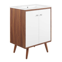 Modway EEI-4432-WAL-WHI Walnut White Transmit 24