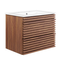 Modway EEI-4433-WAL-WHI Walnut White Render 24