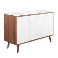 Modway EEI-4438-WAL-WHI Walnut White Transmit 48
