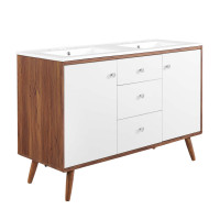 Modway EEI-4440-WAL-WHI Walnut White Transmit 48
