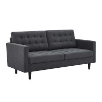 Modway EEI-4445-CHA Exalt Tufted Fabric Sofa Charcoal