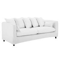 Modway EEI-4449-WHI White Avalon Slipcover Fabric Sofa