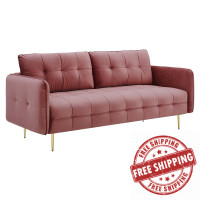 Modway EEI-4450-DUS Dusty Rose Cameron Tufted Performance Velvet Sofa