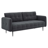 Modway EEI-4451-CHA Charcoal Cameron Tufted Fabric Sofa