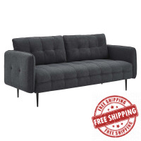 Modway EEI-4451-CHA Charcoal Cameron Tufted Fabric Sofa