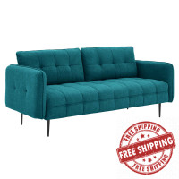 Modway EEI-4451-TEA Teal Cameron Tufted Fabric Sofa