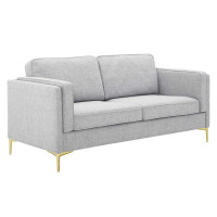 Modway EEI-4454-LGR Light Gray Kaiya Fabric Sofa