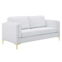 Modway EEI-4454-WHI White Kaiya Fabric Sofa