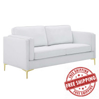 Modway EEI-4454-WHI White Kaiya Fabric Sofa