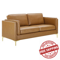 Modway EEI-4455-TAN Tan Kaiya Vegan Leather Sofa