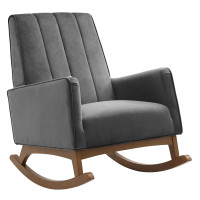 Modway EEI-4456-GRY Sway Performance Velvet Rocking Chair Gray