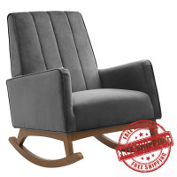 Modway EEI-4456-GRY Sway Performance Velvet Rocking Chair Gray