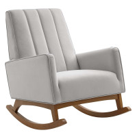 Modway EEI-4456-LGR Sway Performance Velvet Rocking Chair Light Gray