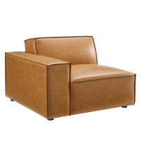 Modway EEI-4492-TAN Tan Restore Left-Arm Vegan Leather Sectional Sofa Chair