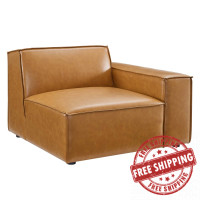 Modway EEI-4493-TAN Tan Restore Right-Arm Vegan Leather Sectional Sofa Chair