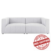 Modway EEI-4512-IVO Ivory Bartlett Upholstered Fabric 2-Piece Loveseat