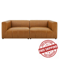 Modway EEI-4513-TAN Tan Bartlett Vegan Leather 2-Piece Loveseat