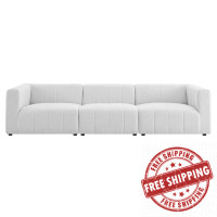 Modway EEI-4514-IVO Ivory Bartlett Upholstered Fabric 3-Piece Sofa